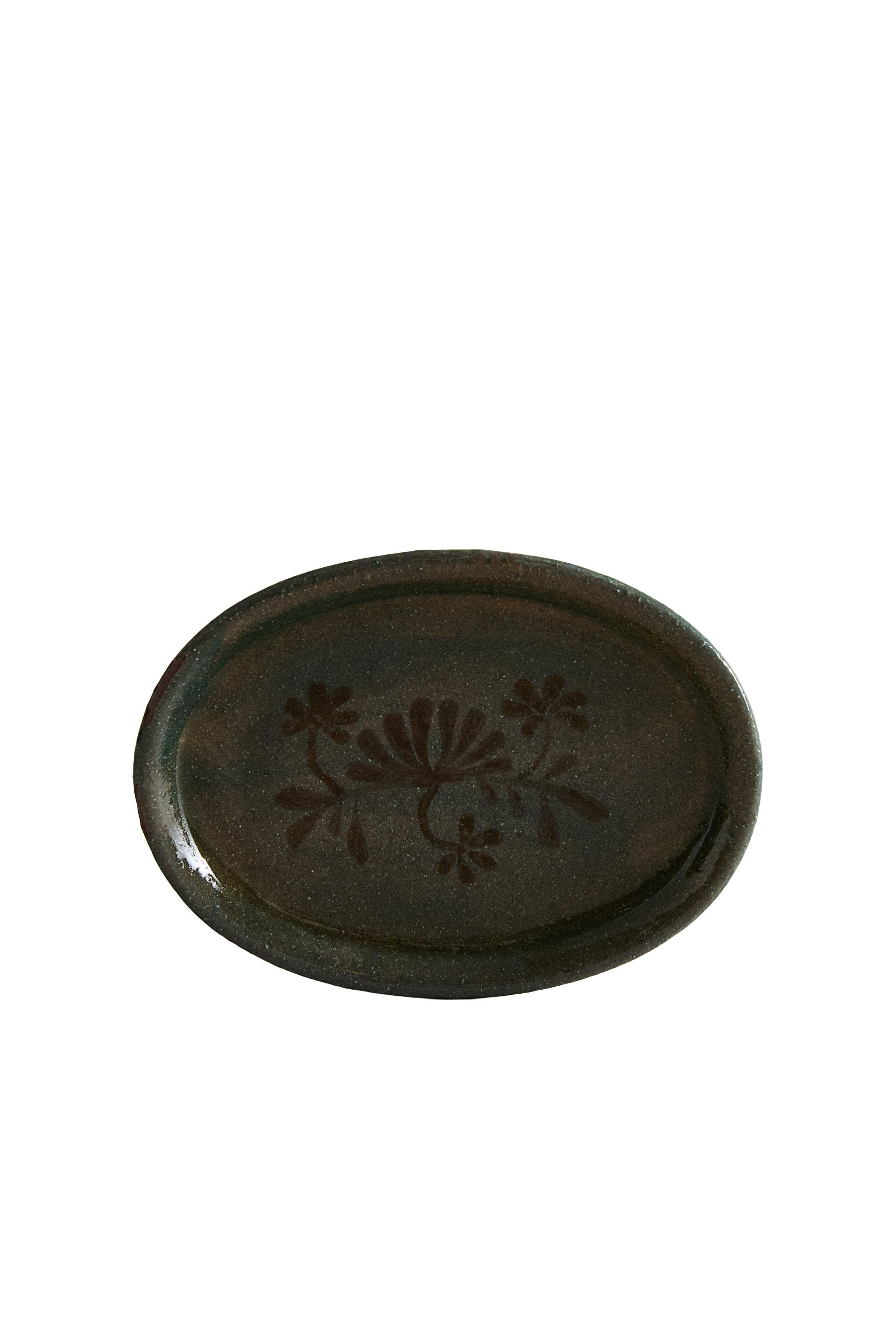 FLORAL CERAMIC BATHROOM SOAP DISH